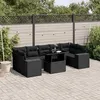 Image de Salon de jardin modulable Vidaxl 8 pieces resine tressee noir 62 x 62 x 69 cm