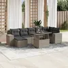 Image de vidaXL Salon de jardin 8 pcs avec coussins gris clair résine tressée 3269322