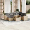 Image de Salon de jardin modulable Vidaxl 8 pieces resine tressee beige 62 x 62 x 69 cm