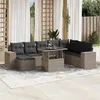 Image de Salon de jardin modulable GENERIQUE gris 9 pieces resine tressee 62 x 62 x 69 cm 2 personnes
