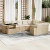 Image de Salon de jardin modulable Vidaxl resine tressee beige 3 pieces 62.0 x 62 x 69