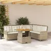 Image de Salon de jardin Vidaxl resine tressee beige 2 pieces 80.0 x 80 x 71 6 personnes