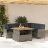 Image de vidaXL Salon de jardin 2 pcs avec coussins Gris Résine tressée, ensemble de canapés d'extérieur, salon de jardin, ensemble 3262084