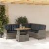 Image de vidaXL Salon de jardin 2 pcs avec coussins Gris Résine tressée, ensemble de canapés d'extérieur, salon de jardin, ensemble 3262088
