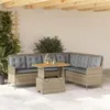 Image de vidaXL Salon de jardin avec coussins 2 pcs beige résine tressée, ensemble de canapés d'extérieur, salon de jardin, ensemble 3262089