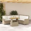 Image de Salon de jardin vidaxl beige 2 pieces resine tressee 90.0 x 55 x 71 cm 6 personnes