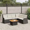 Image de Salon de jardin Vidaxl resine tressee noir 5 pieces 67 x 67