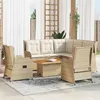 Image de vidaXL Salon de jardin avec coussins 6 pcs beige résine tressée 3262470