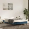 Image de Cadre de lit sans matelas bleu foncé 120x190 cm velours