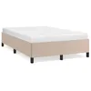 Image de vidaXL Bedframe zonder matras 120x190 cm kunstleer cappuccinokleurig3269650