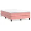Image de vidaXL Boxspring met matras fluweel roze 120x190 cm3269682