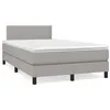 Image de vidaXL Boxspring met matras stof lichtgrijs 120x190 cm3269716