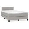 Image de vidaXL Boxspring met matras stof lichtgrijs 120x190 cm3269723
