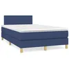 Image de vidaXL Boxspring met matras stof blauw 120x190 cm3269764