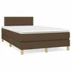 Image de vidaXL Boxspring met matras stof donkerbruin 120x190 cm3269768