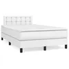 Image de vidaXL Boxspring met matras kunstleer wit 120x190 cm3269820