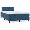 Image de vidaXL Boxspring met matras fluweel donkerblauw 120x190 cm3269835