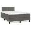 Image de vidaXL Boxspring met matras fluweel donkergrijs 120x190 cm3269838