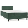 Image de vidaXL Boxspring met matras fluweel donkergroen 120x190 cm3269846