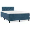 Image de vidaXL Boxspring met matras fluweel donkerblauw 120x190 cm3269859