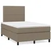 Image de vidaXL Boxspring met matras stof taupe 120x190 cm3269878