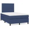 Image de vidaXL Boxspring met matras stof blauw 120x190 cm3269880