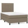 Image de vidaXL Boxspring met matras stof taupe 120x190 cm3269885