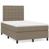 Image de vidaXL Boxspring met matras stof taupe 120x190 cm3269913