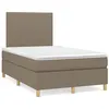 Image de vidaXL Boxspring met matras stof taupe 120x190 cm3269920