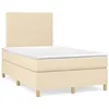 Image de vidaXL Boxspring met matras stof cràmekleurig 120x190 cm3269921