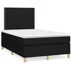 Image de vidaXL Boxspring met matras stof zwart 120x190 cm3269925
