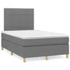 Image de vidaXL Sommier à lattes de lit avec matelas gris foncé 120x190cm tissu, lit, cadre de lit, lit double, meubles de chambre à 3269931