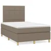 Image de vidaXL Boxspring met matras stof taupe 120x190 cm3269934