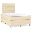 Image de vidaXL Boxspring met matras stof cràmekleurig 120x190 cm3269942