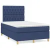 Image de vidaXL Boxspring met matras stof blauw 120x190 cm3269957