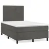 Image de vidaXL Boxspring met matras fluweel donkergrijs 120x190 cm3269984