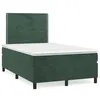 Image de vidaXL Boxspring met matras fluweel donkergroen 120x190 cm3269992