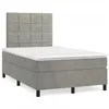 Image de vidaXL Boxspring met matras fluweel lichtgrijs 120x190 cm3269995