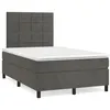 Image de vidaXL Boxspring met matras fluweel donkergrijs 120x190 cm3269996
