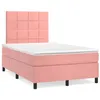 Image de vidaXL Boxspring met matras fluweel roze 120x190 cm3270000