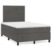 Image de vidaXL Boxspring met matras fluweel donkergrijs 120x190 cm3270002