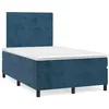 Image de vidaXL Boxspring met matras fluweel donkerblauw 120x190 cm3270005