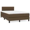 Image de vidaXL Sommier à Lattes de Lit avec Matelas et LED, Lit Rembourré, Lit Double, Lit Adulte de Chambre à Coucher Intérieur, Moderne, Marron Foncé 120x190 cm