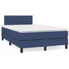 Image de vidaXL Boxspring met matras en LED stof blauw 120x190 cm3270052