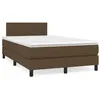Image de vidaXL Sommier à Lattes de Lit avec Matelas et LED, Lit Rembourré, Lit Double, Lit Adulte de Chambre à Coucher Intérieur, Moderne, Marron Foncé 120x190 cm