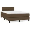 Image de vidaXL Sommier à Lattes de Lit avec Matelas et LED, Lit Rembourré, Lit Double, Lit Adulte de Chambre à Coucher Intérieur, Moderne, Marron Foncé 120x190 cm