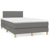 Image de vidaXL Boxspring met matras en LED stof donkergrijs 120x190 cm3270075