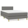 Image de vidaXL Boxspring met matras en LED stof donkergrijs 120x190 cm3270082