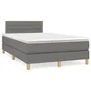 Image de vidaXL Boxspring met matras en LED stof donkergrijs 120x190 cm3270096