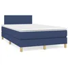 Image de vidaXL Boxspring met matras en LED stof blauw 120x190 cm3270108